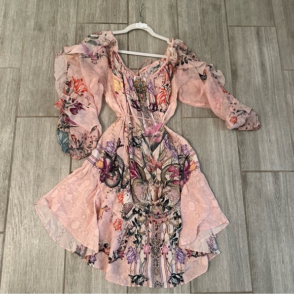 Camilla Blouson Frill Sleeve Dress Large - Picture 6 of 6